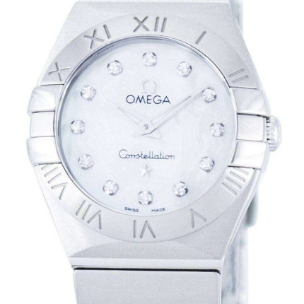 Omega Constellation Quartz Diamond Accent Power Reserve 123.10.24.60.55.001 Women's Watch