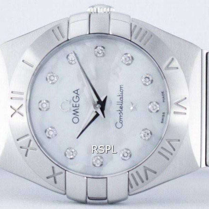 Omega Constellation Quartz Diamond Accent Power Reserve 123.10.24.60.55.001 Women's Watch