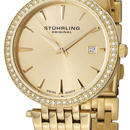 Stuhrling Original Soiree Swiss Quartz Swarovski Crystals 579.03 Womens Watch