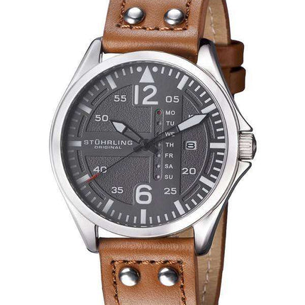 Stuhrling Original Aviator Quartz Day And Date 699.02 Mens Watch