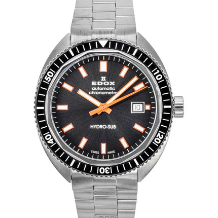 Edox Hydro-Sub Stainless Steel Grey Dial Automatic Diver's 801283NMGINO 300M Men's Watch