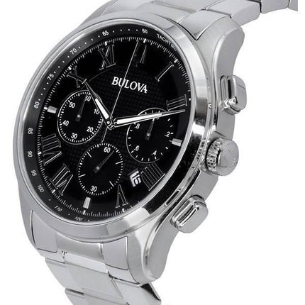 Bulova Classic Wilton Chronograph Black Dial Quartz 96B288 Men's Watch
