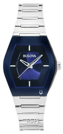 Bulova Gemini Futuro Stainless Steel Bracelet Blue Dial Quartz 96L293 Women's Watch