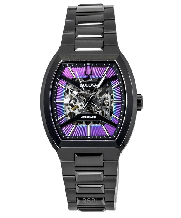 Bulova Maquina Stainless Steel Multicolor Semi-Skeleton Dial Automatic 98A320 Men's Watch