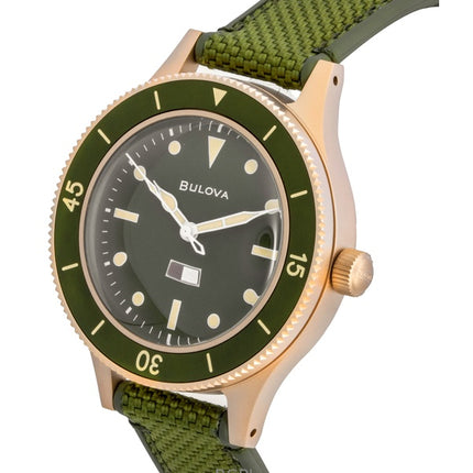Bulova Mil Ships 150th Anniversary Special Edition Green Dial Automatic Diver's 98A324 200M Men's Watch