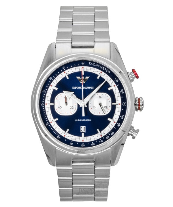 Emporio Armani Racer Chronograph Stainless Steel Blue Dial Quartz AR11676 Men's Watch