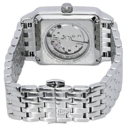 Emporio Armani Meccanico Stainless Steel Black Open Heart Dial Automatic AR60057 Men's Watch