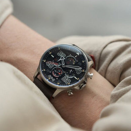 AVI-8 Hawker Typhoon Rb396 Sheila Chronograph Limited Edition Black Dial Quartz AV-4093-05 Men's Watch