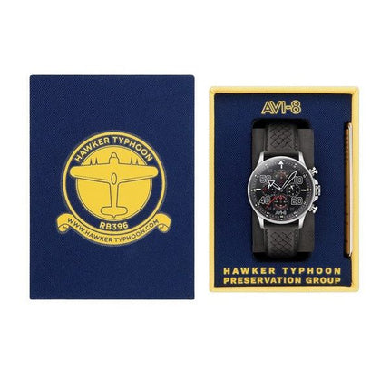 AVI-8 Hawker Typhoon Rb396 Sheila Chronograph Limited Edition Black Dial Quartz AV-4093-05 Men's Watch