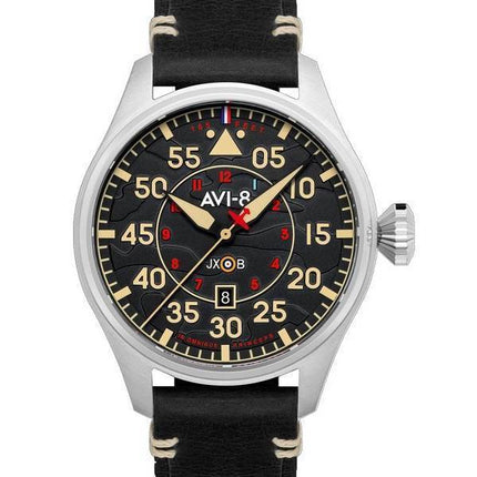 AVI-8 Hawker Hurricane Kenley Clowes Automatic Black Dial AV-4097-03 Mens Watch