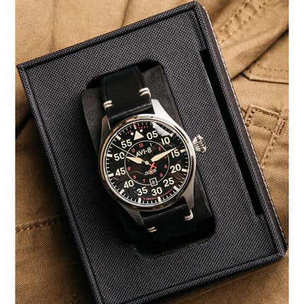 AVI-8 Hawker Hurricane Kenley Clowes Automatic Black Dial AV-4097-03 Mens Watch