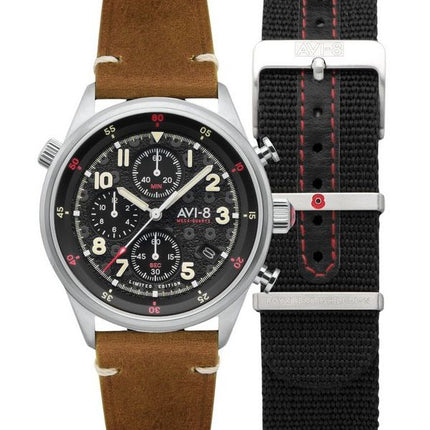 AVI-8 Flyboy Royal British Legion Tri-Service Chronograph Limited Edition High Wycombe Quartz AV-4102-RBL-01 Men's Watch With Ex
