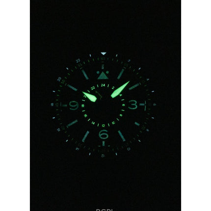 AVI-8 Flyboy Airmaster GMT Leather Strap Engine Black Dial Automatic AV-4128-01 Men's Watch