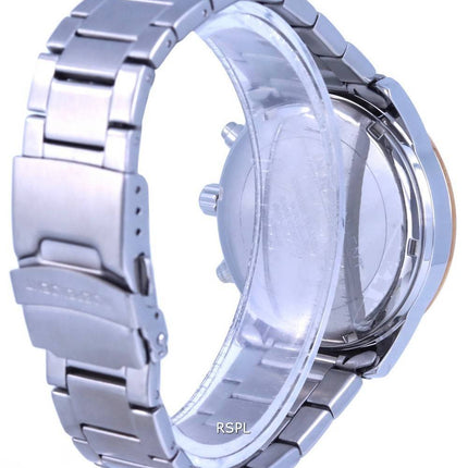 Independent Chronograph Stainless Steel Black Dial Quartz BA4-124-51.G 100M Mens Watch