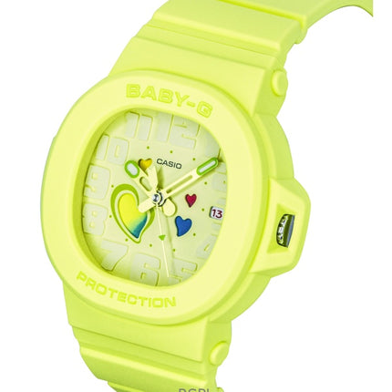 Casio Baby-G Analog Playful Hearts Series Green Dial Quartz BGA-10-3A 100M Women's Watch