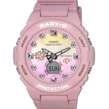 Casio Baby-G Aquaplanet Limited Edition Analog Digital Multicolor Dial Quartz BGA-320AQ-4A BGA320AQ-4 100M Women's Watch