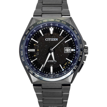 Citizen Attesa Perpetual Calendar Super Titanium Black Dial Eco-Drive CB0217-71E 100M Men's Watch
