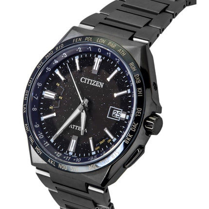 Citizen Attesa Perpetual Calendar Super Titanium Black Dial Eco-Drive CB0217-71E 100M Men's Watch
