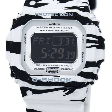 Casio G-Shock Digital Alarm Chrono Tiger Camouflage DW-D5600BW-7 Men's Watch