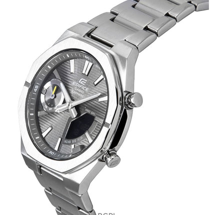 Casio Edifice Analog Digital Smartphone Link Stainless Steel Grey Dial Quartz ECB-S10D-8A 100M Men's Watch