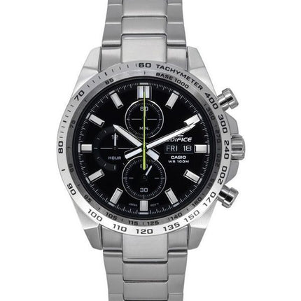 Casio Edifice Standard Chronograph Stainless Steel Black Dial Quartz EFR-574D-1A 100M Mens Watch