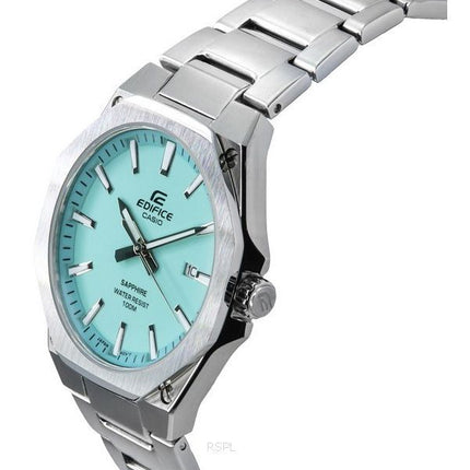 Casio Edifice Sapphire Crystal Analog Stainless Steel Turquoise Dial Quartz EFR-S108D-2B 100M Men's Watch