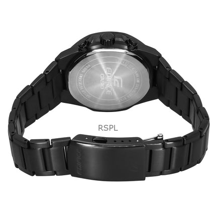 Casio Edifice Standard Analog Chronograph Stainless Steel Black Dial Quartz EFV-640DC-1AV 100M Men's Watch