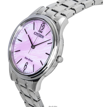 Citizen Elegance Stainless Steel Pink Dial Eco-Drive EM0411-71X Women's Watch