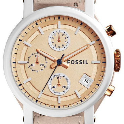 Fossil Original Boyfriend Chronograph Quartz Beige Dial ES4005 Womens Watch