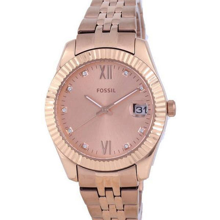 Fossil Scarlette Mini Rose Gold Tone Stainless Steel Quartz ES4898 Womens Watch