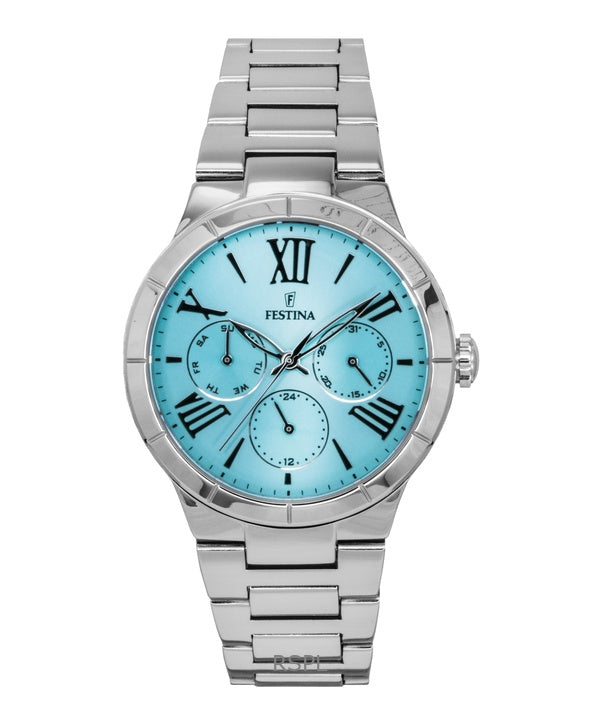 Festina Boyfriend Stainless Steel Multifunction Ice Blue Dial Quartz F16716-4 Women's Watch