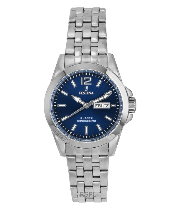 Festina Classic Stainless Steel Blue Dial Quartz F20455-3 100M Women's Watch