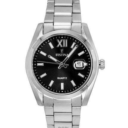 Festina Classic Stainless Steel Black Dial Quartz F20707-6 Men's Watch