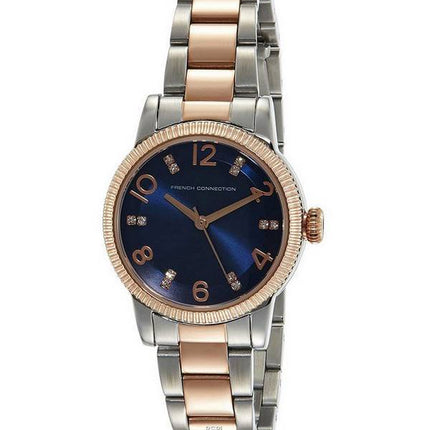 French Connection Blue Dial Two Tone Stainless Steel Quartz FCS1005SRGM Womens Watch