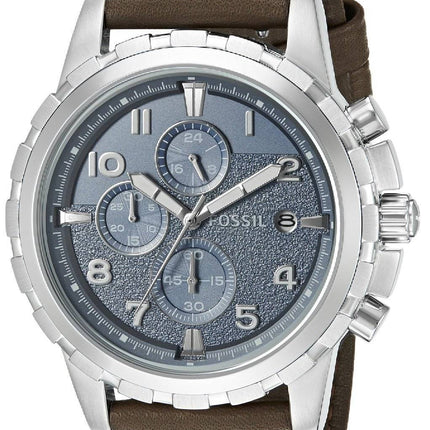 Fossil Dean Chronograph Quartz Dark Brown Leather Strap FS5022 Mens Watch