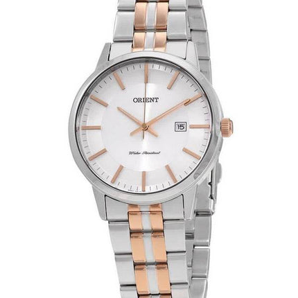 Orient Cuarzo Two Tone Stainless Steel White Dial Quartz FUNG8001W0 Men's Watch