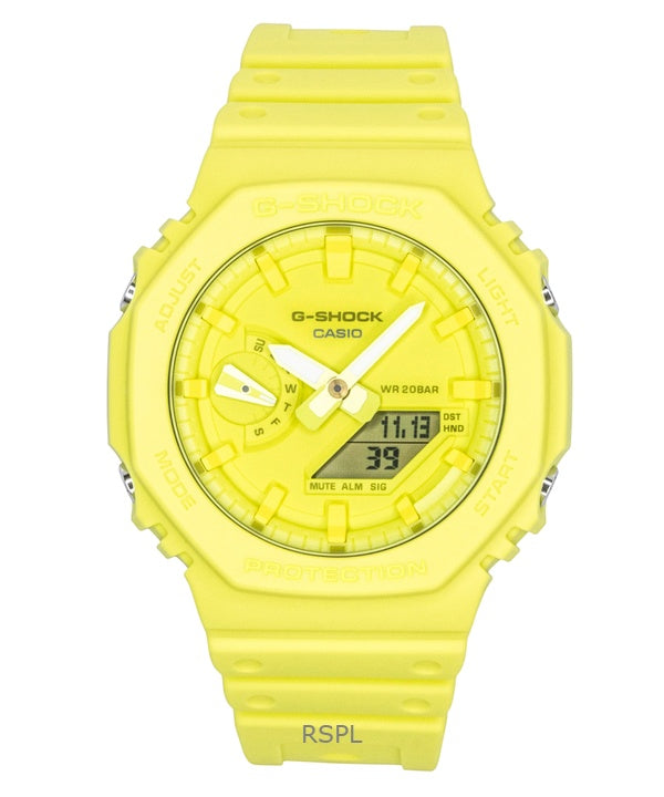 Casio G-Shock Analog Digital Bio-Based Resin Strap Green Dial Quartz GA-2100-9A9 200M Men's Watch