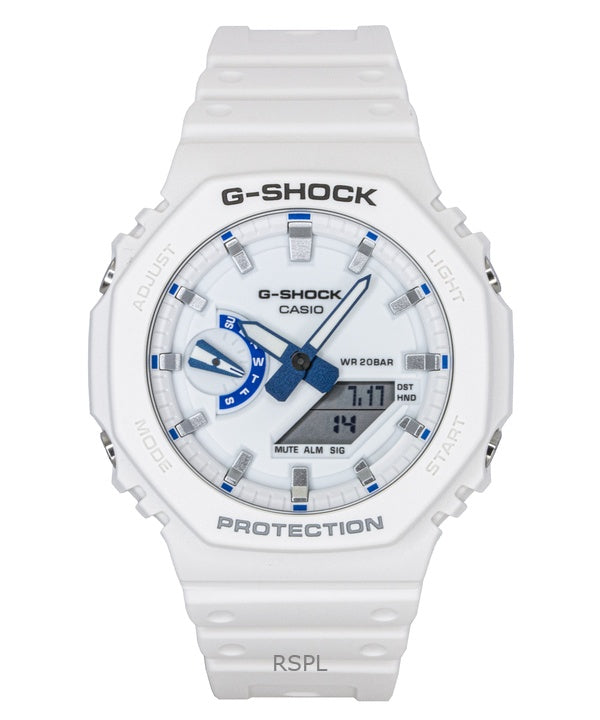 Casio G-Shock Analog Digital Resin Strap White Dial Quartz GA-2100HDS-7A 200M Men's Watch