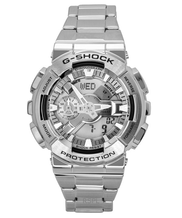 Casio G-Shock Analog Digital Stainless Steel Grey Dial Quartz GM-110D-8A 200M Men's Watch
