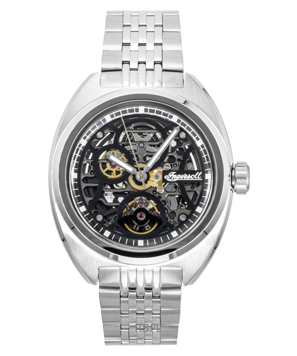 Ingersoll The Wrangler Stainless Steel Black Skeleton Dial Automatic I16901 Men's Watch
