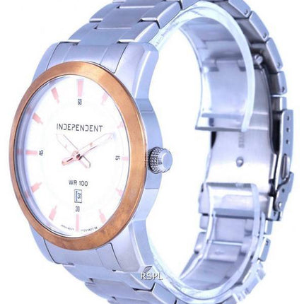 Independent Stainless Steel White Dial Quartz IB5-438-11.G 100M Mens Watch