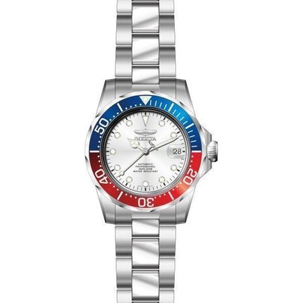 Invicta Pro Diver Stainless Steel Silver Dial Automatic Divers 17041 200M Mens Watch