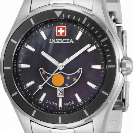 Invicta Pro Diver Moon Phase Black Dial Quartz 33462 100M Men's Watch