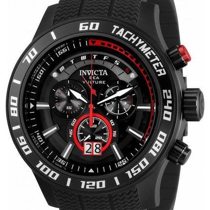 Invicta Sea Vulture Chronograph Black Dial Quartz 35026 100M Men's Watch