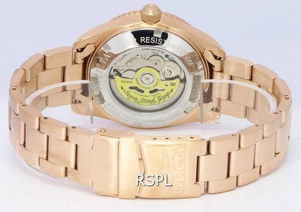 Invicta Pro Diver Zager Exclusive Rose Gold Tone Black Dial Automatic Divers 40490 200M Mens Watch