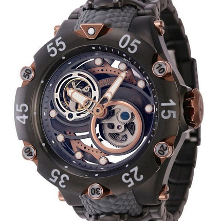 Invicta Reserve Venom Cobra Silicone Strap Gunmetal And Brown Dial Automatic Divers 43917 200M Mens Watch