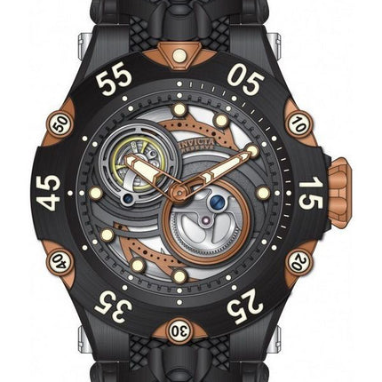 Invicta Reserve Venom Cobra Silicone Strap Gunmetal And Brown Dial Automatic Divers 43917 200M Mens Watch