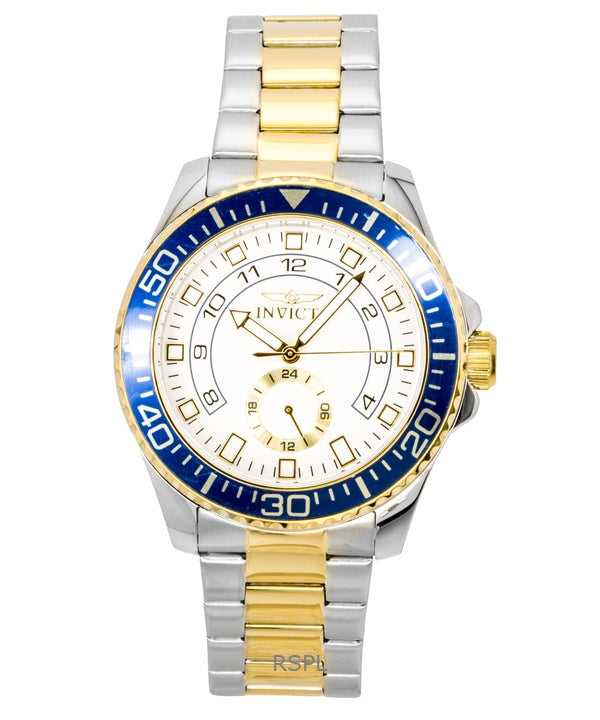 Invicta Pro Diver Two Tone Stainless Steel White Dial Quartz 47127 Men's Watch