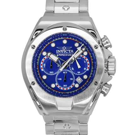 Invicta Racing Chronograph Stainless Steel Blue Dial Quartz 47745 Men's Watch