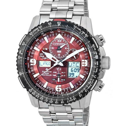 Citizen Promaster Skyhawk Perpetual Calendar Red Dial Eco-Drive JY8086-89X 200M Mens Watch
